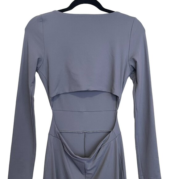 Susana Monaco Jumpsuit Gray Jersey Long Sleeve Cutout Size Small NWT - Picture 6 of 8